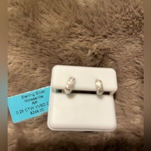 Sparkling Silver Hoop Earrings